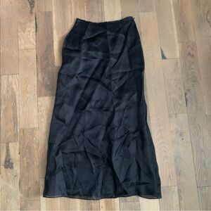 Lafayette 148 Black Silk Maxi Skirt Size 4